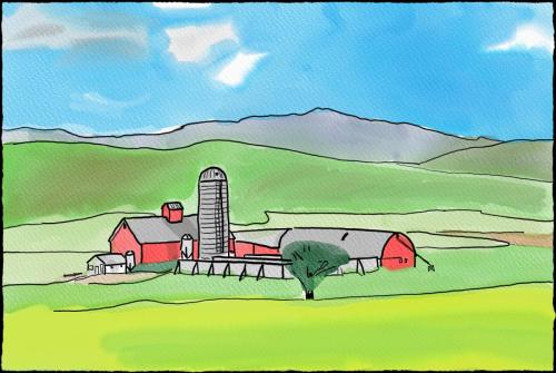 Tinker Farm - watercolor