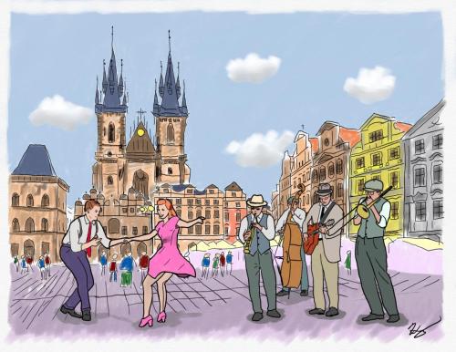 Dancing in Prague Old Town Square